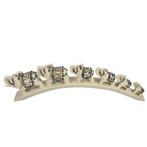 Elephant Family on Bridge Good Luck Decor Boho Traveler Eclectic